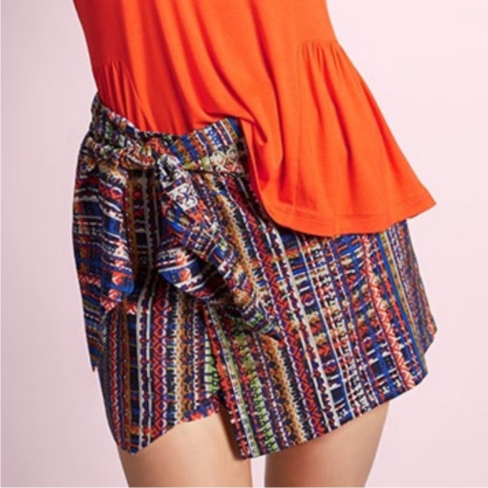 CAbi Multicolor Patterned Women’s Skort Sarong size 14
